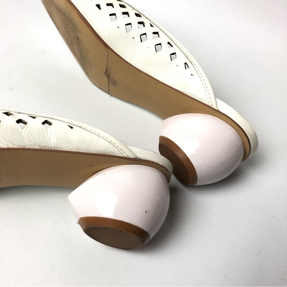 JAGGAR The Label Cage White Leather Heels 6.5 - Picture 5 of 8